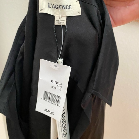 L'AGENCE Black Button Down Shirt - Picture 4 of 4